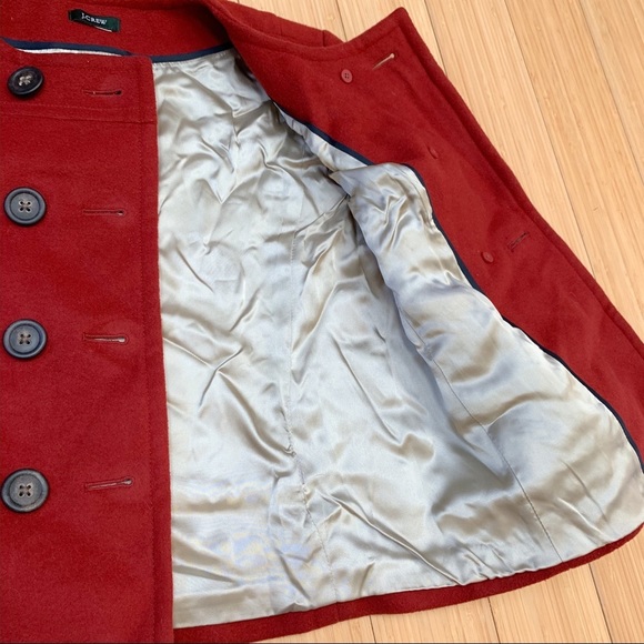 J. Crew Orange/Red Buttons Jacket, S. - Picture 4 of 7